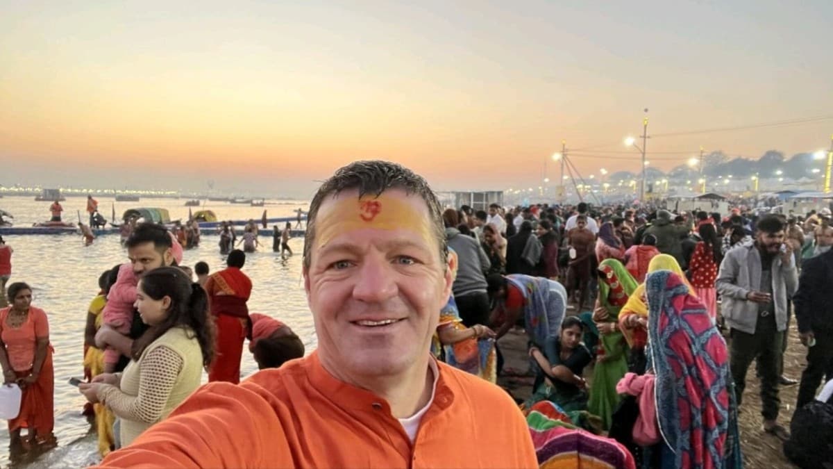 Indigo CEO Pieter Elbers visited MahaKumbh2025 on 26th Jan. (Image Source: X/twitter)