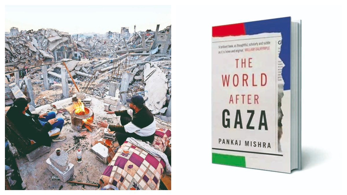 Pankaj Mishra interrogates in his tenth book, The World After Gaza, with incandescent angst. (Image Source: Financial Express)