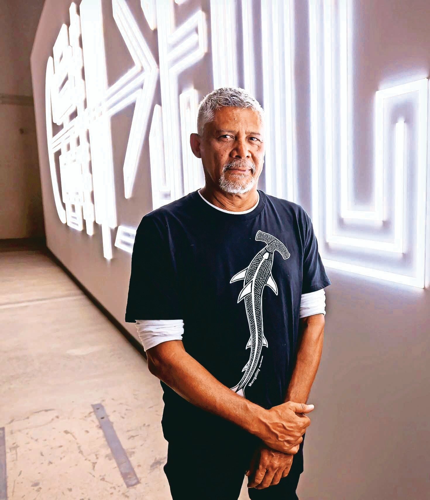 Aboriginal Australian artist, Rock art, carvings, etchings, India Art Fair