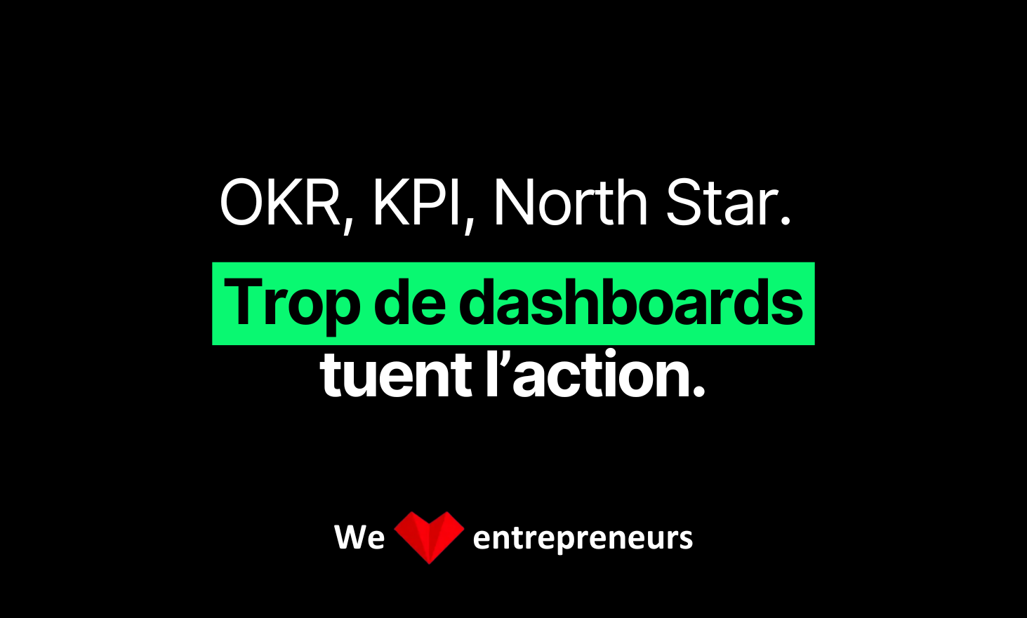 OKR，KPI，北极星：太多的仪表板杀死了动作