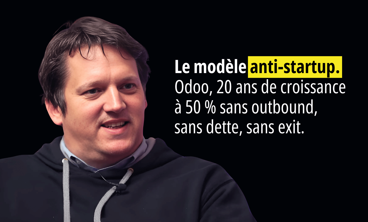 反启动模型：ODOO，50％的增长20年，没有出站，没有债务，没有退出