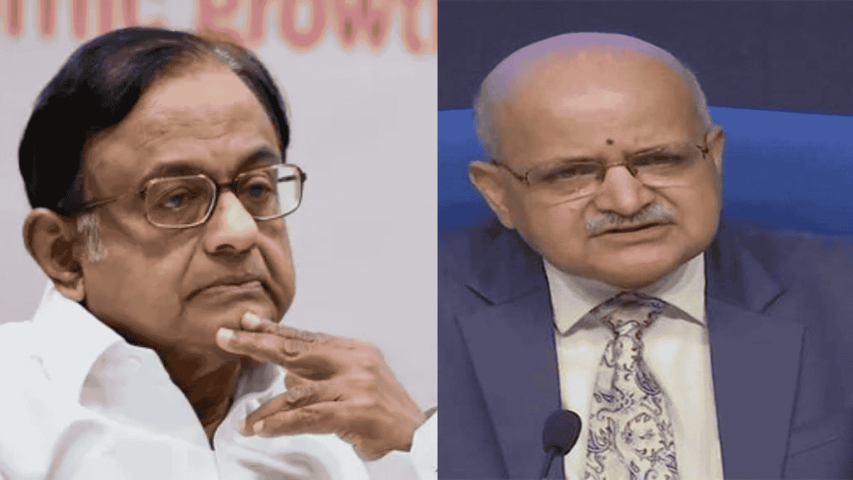 P. Chidambaram weighs in on India’s economic growth with a comparative view of UPA and NDA era progress. (Image:ANI)