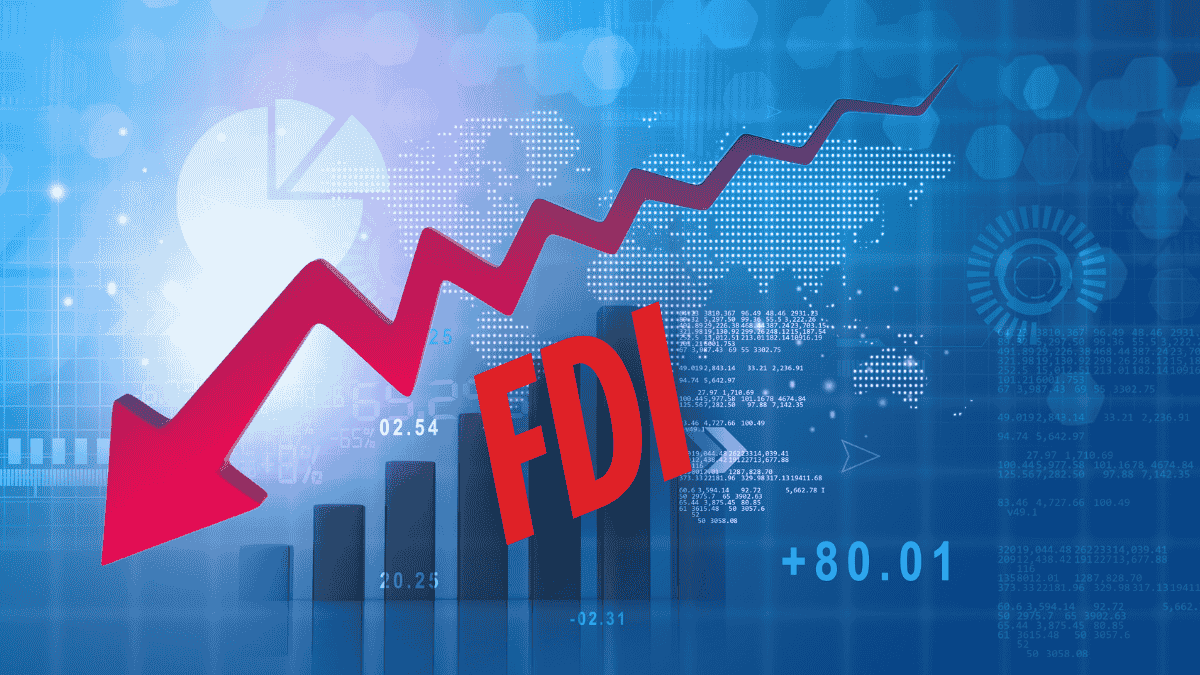 Experts say India’s sharp fall in net FDI reflects profit-taking and outward growth ambitions, not investor exit fears. (Image: Canva)