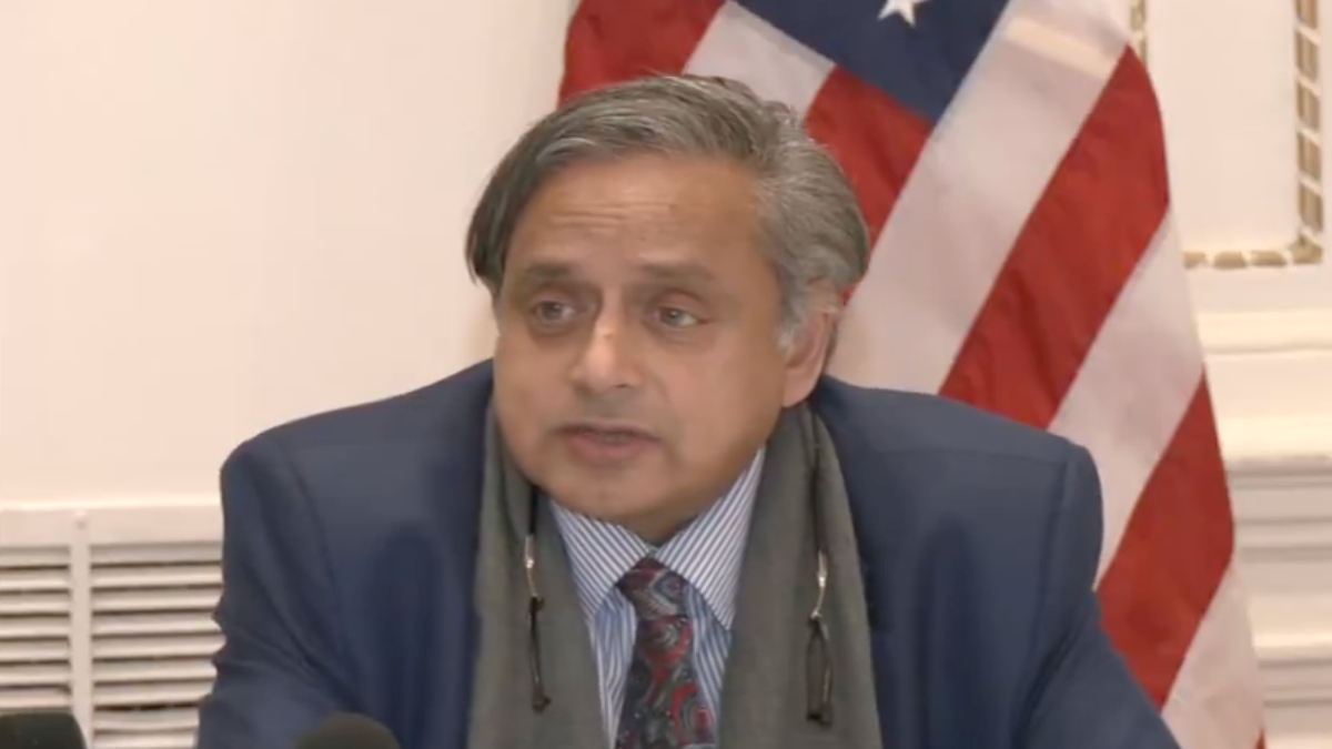 Congress MP Shashi Tharoor during all-party global outreach programme in US.