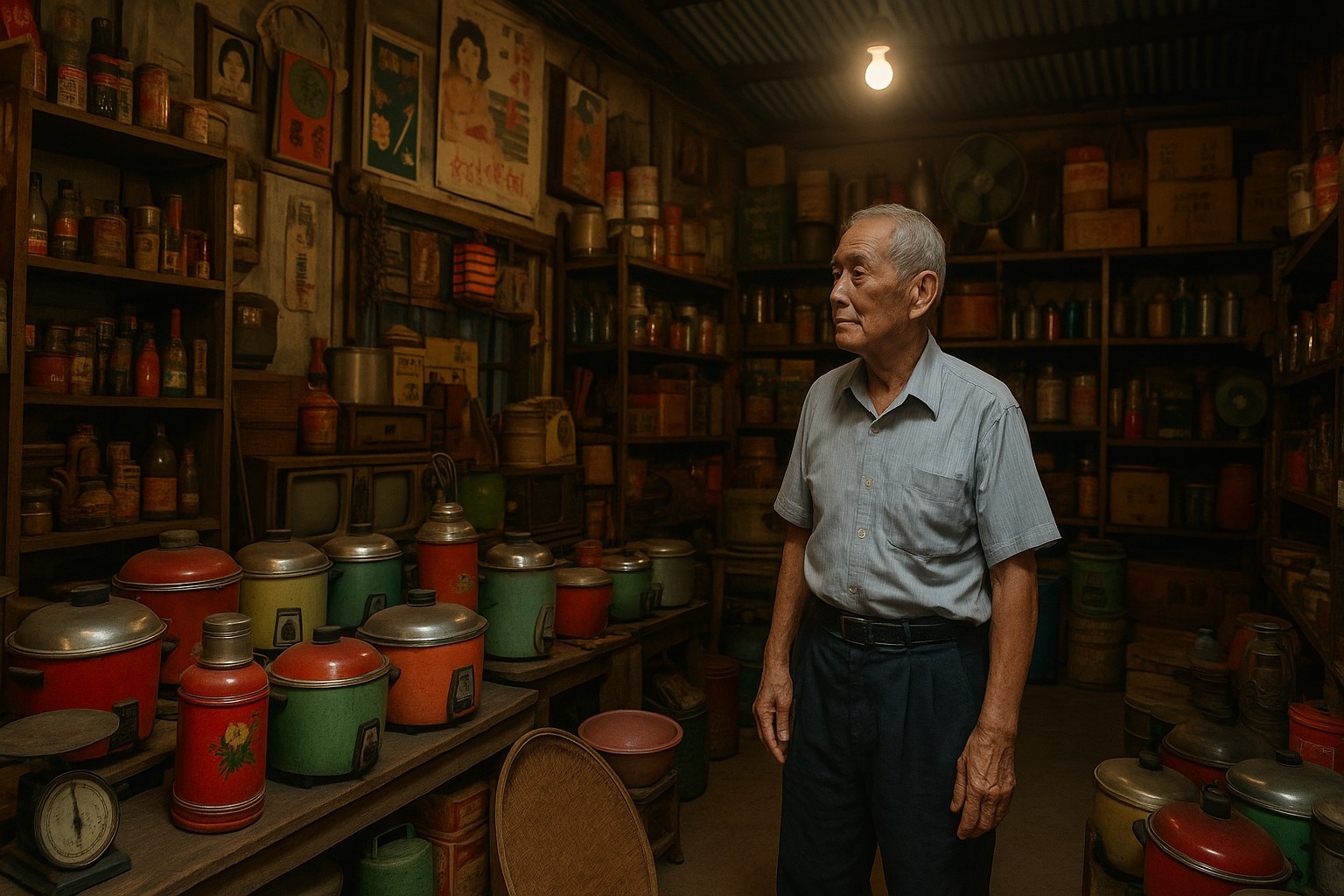 這位花蓮獨居阿公的倉庫裡，藏著消失的台灣生活用品博物館