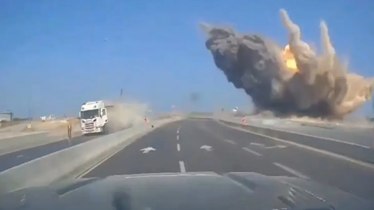 Israel-Iran conflict: Dashcam footage captures Iranian missile strike near Israel’s Ashdod 