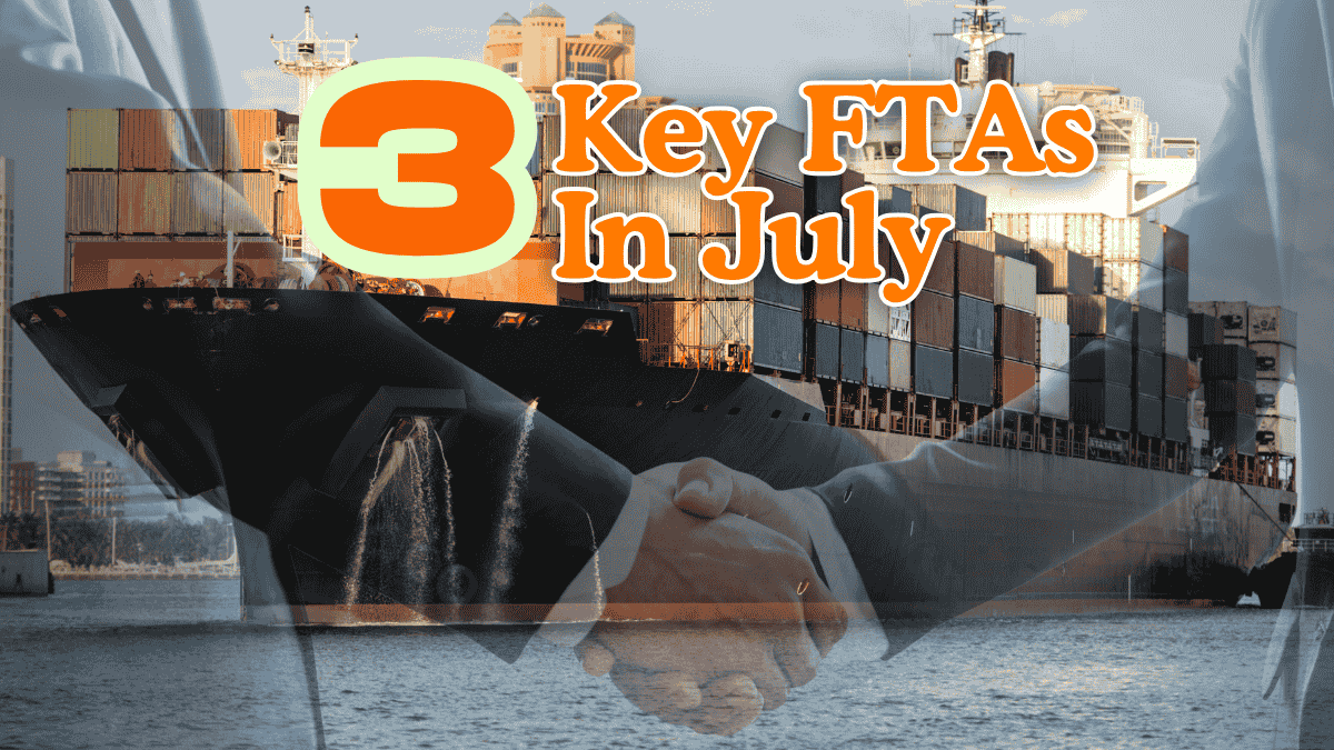 India pushing key FTAs with US, UK, EU in July to boost exports, cut tariffs. (Image: Canva)