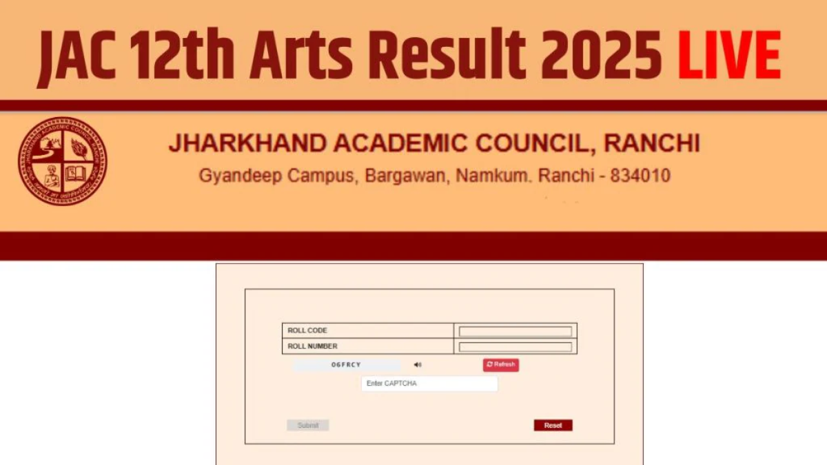 JAC Board 12th Arts Result, Jharkhand Board Result 2025 Class 12th