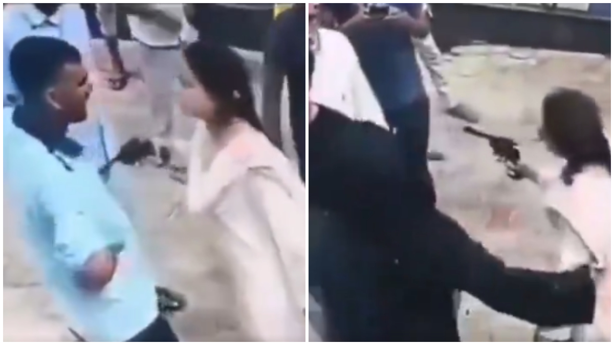 UP woman pulls out revolver at petrol pump employee
