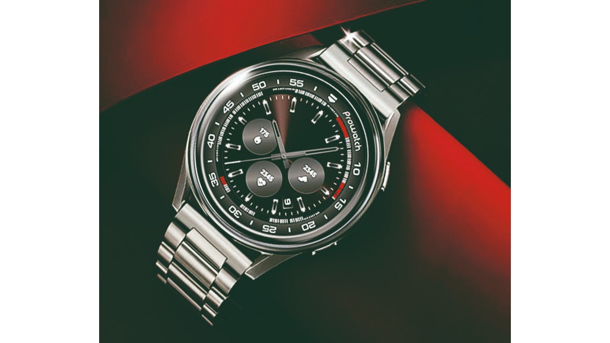 Compatible with both Android and iOS, this sleek smartwatch features a premium aluminum metal alloy design. (Image Source: Company)