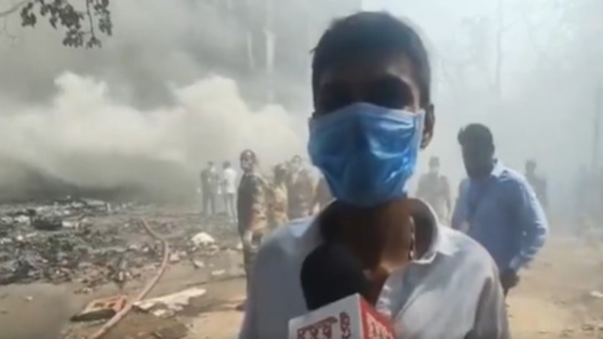 Eyewitness reveals what he saw after Air India plane crash today in Ahmedabad . (Image Source: PTI video screenshot)