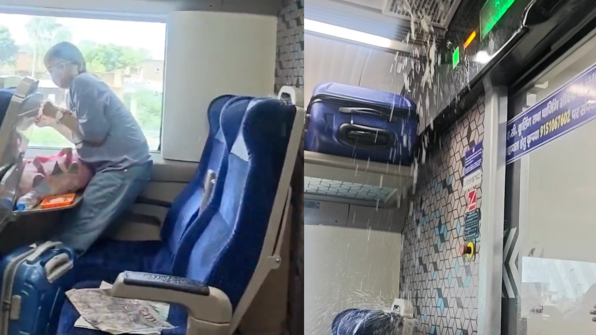 A passenger on the Vande Bharat train shared the now-viral video on X, stating that the air conditioning wasn’t working and that “all the passengers were sweating like hell”.