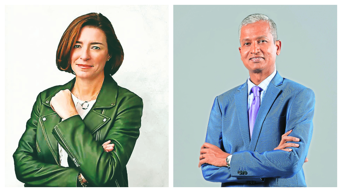 Una Pulizzi, global head of communications, ESG & corporate affairs, and Lingraju Sawkar, president, Kyndryl India. (Image Source: Fe)