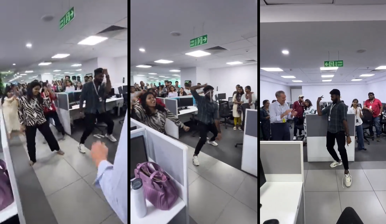 'Stop treating Europeans as gods': Netizens cringe as 'office flash dance' goes viral