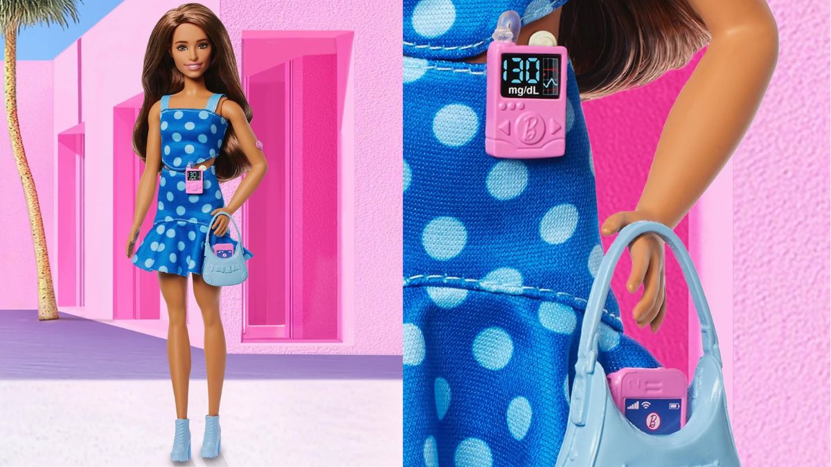 Barbie with diabetes and glucose monitor