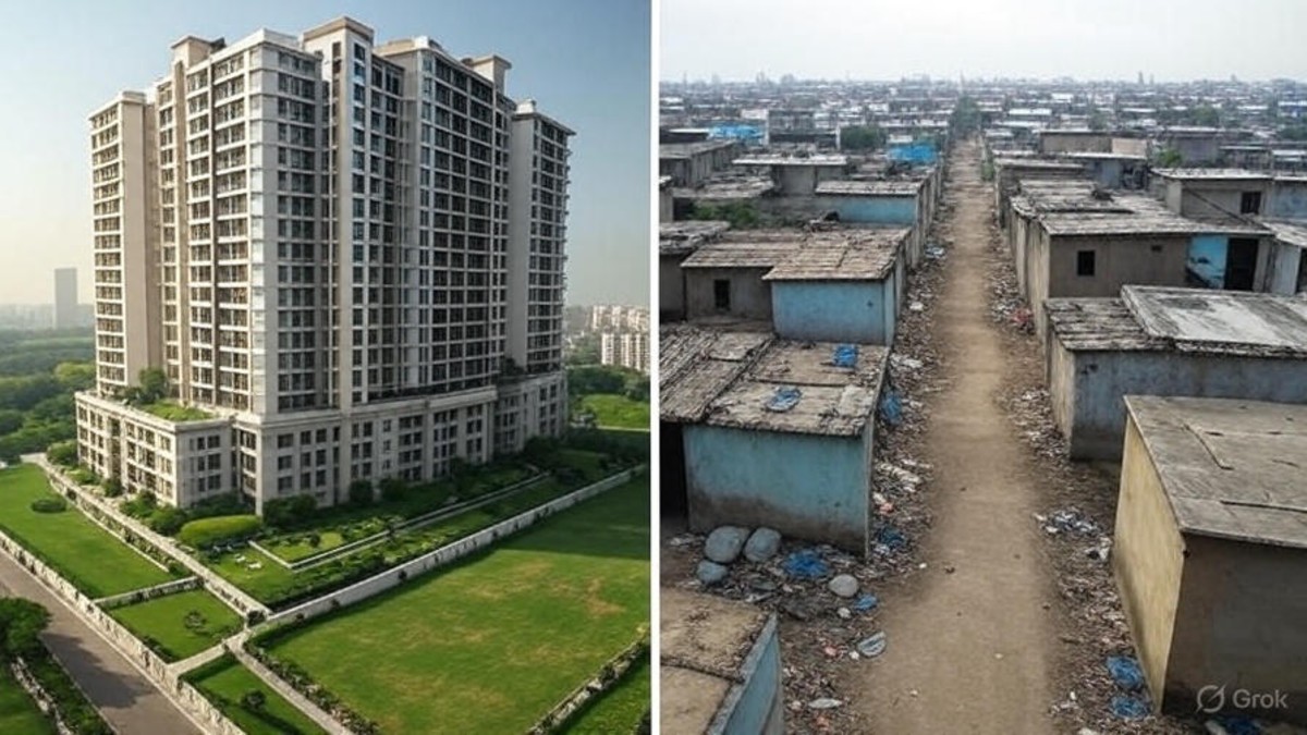 Income Inequality in India Reportedly Worse Than Colonial Rule, says financial analyst / This a generative AI Image . (Image Source: Grok.com)