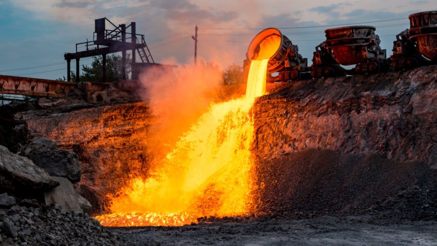 铁矿石的价格在中国疲软的需求下滑动