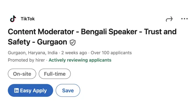 Tiktok Job India