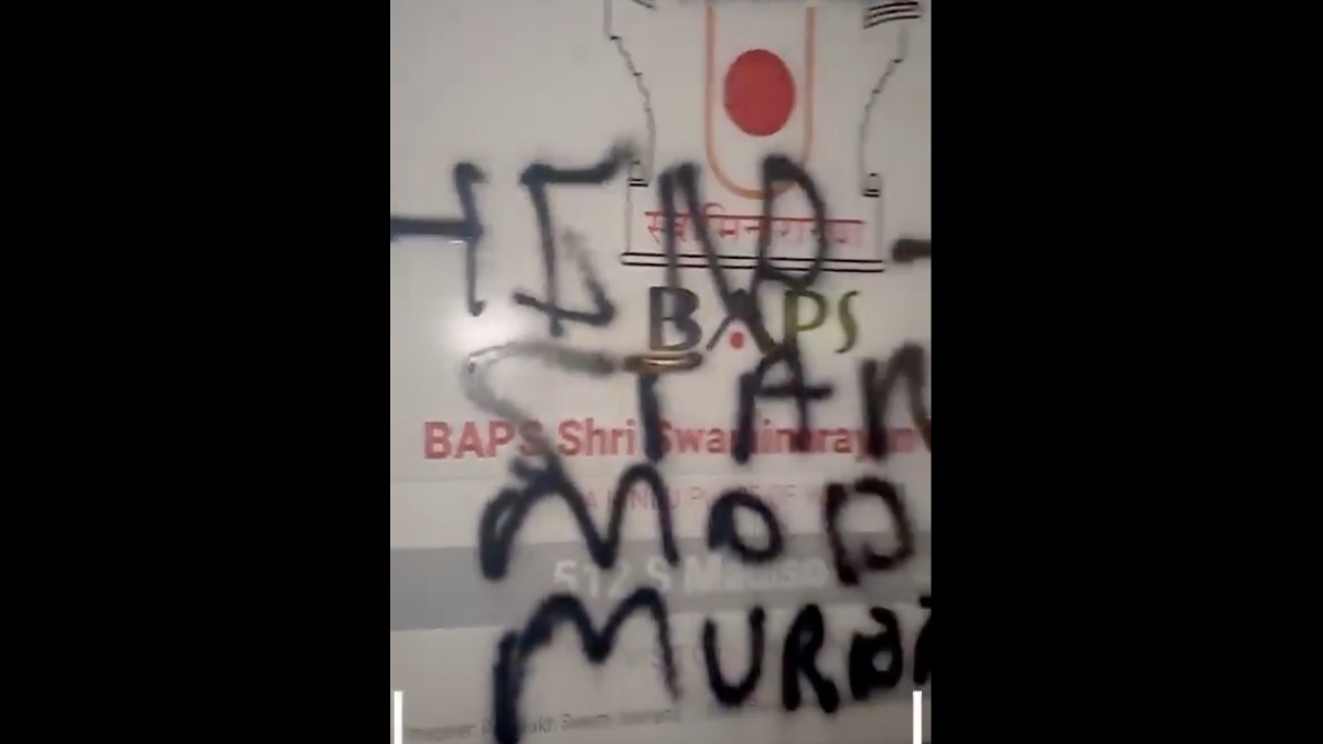 Fourth Hindu temple vandalised in US: Indiana temple defaced with anti-Modi graffiti
