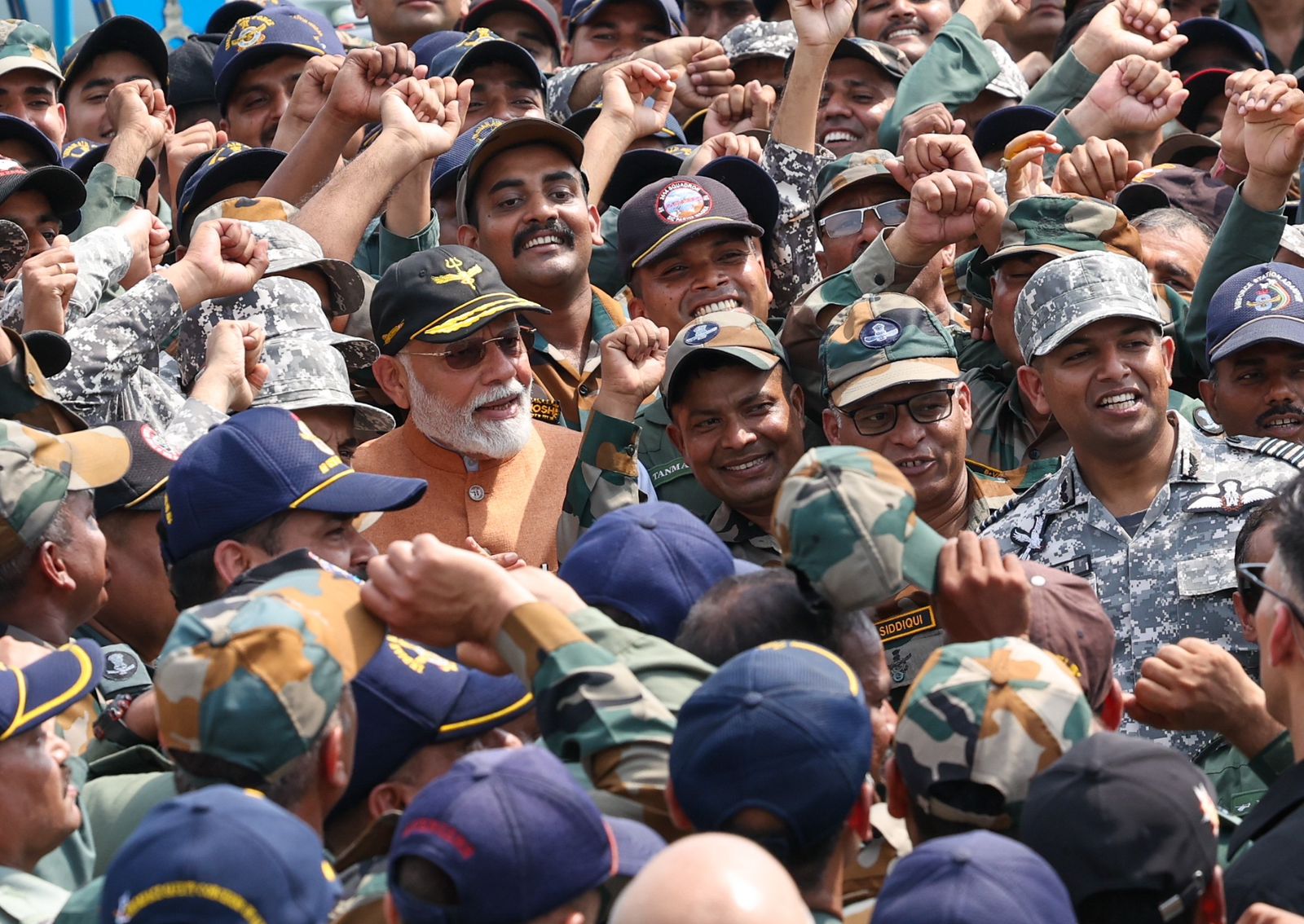 PM Modi meets jawans at Adampur airbase