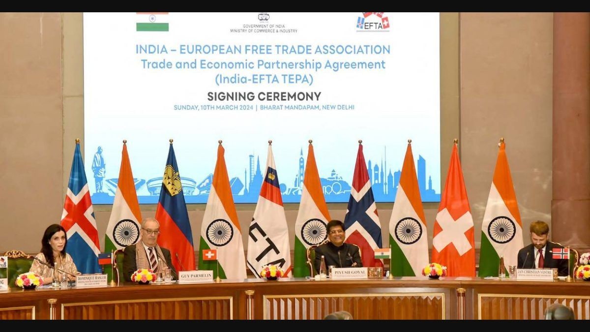 Beyond tariffs and trade, the EFTA countries have agreed to invest $ 100 billion in India over the next 15 years with $ 50 billion in the first 10 years and another $ 50 billion in the subsequent five.