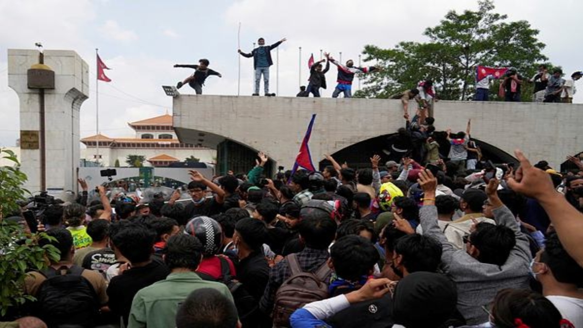 Gen Z storms Nepal Parliament in protest against PM Oli after ban on Facebook, Instagram, X and other platforms