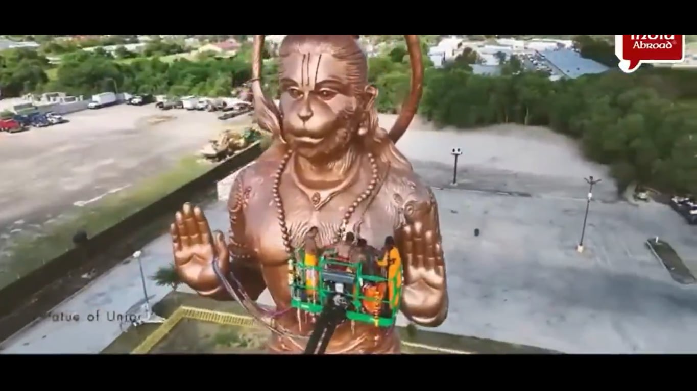 'Allowing a false god…'Republican leader sparks outrage with X post about massive Hanuman statue in Texas (X video screengrab)