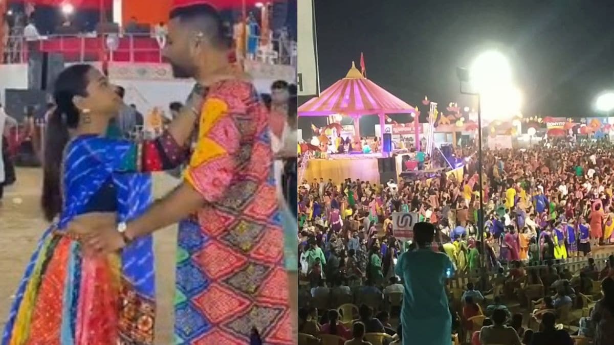 ‘Is kissing your wife an offence in India?,’Indian-origin couple apologises for kissing at Vadodara Garba event