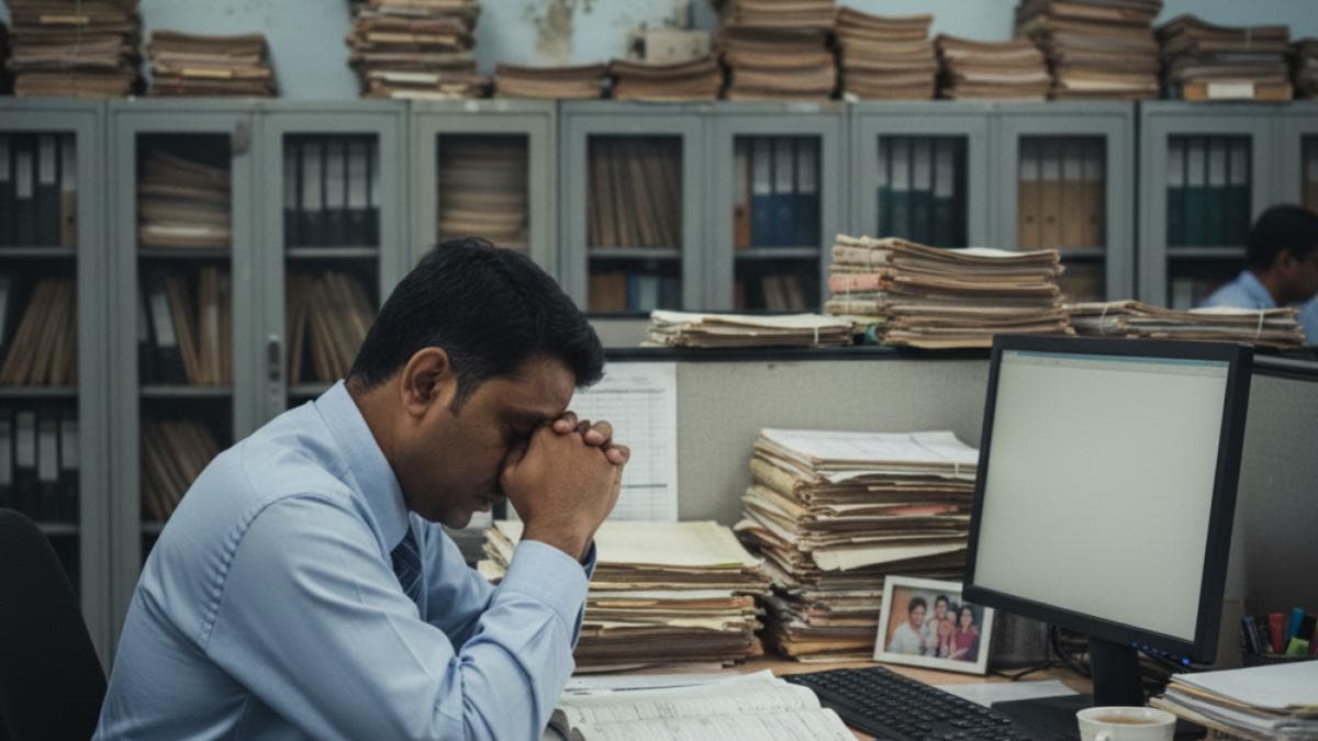 govt bank employee, government jobs, government bank job, man leaves government job, government employee quits after 15 years, health problems, PSU bank job, toxic workplace, government bank employee, work pressure, public sector banking, mental health, work life balance, employee well beingIndia banking sector, toxic work culture, reddit viral post, viral, trending