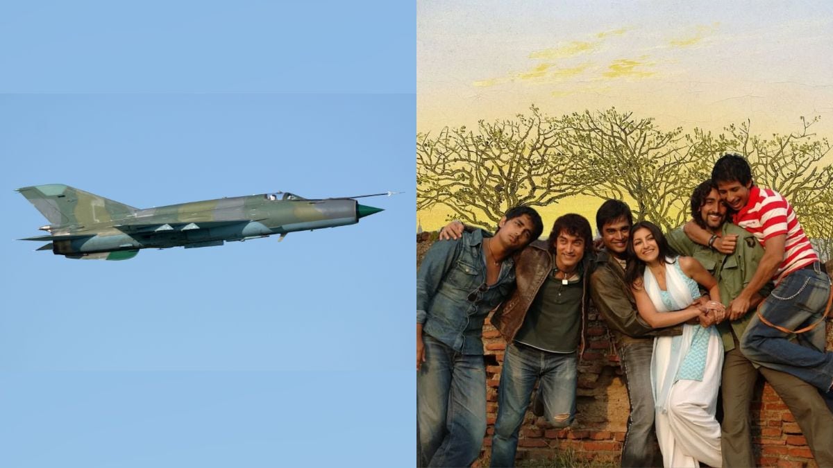 The controversial MiG-21 launched the 2006 movie Rang De Basanti into a cult classic. (Image source: Canva/Instagram)