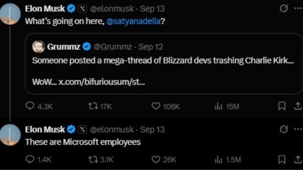 查理·柯克（Charlie Kirk）谋杀案：埃隆·马斯克（Elon Musk