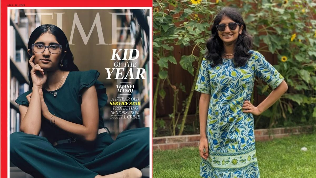 Meet Tejasvi Manoj. TIME’s 2025 Kid of the Year is a 17-year-old Indian-origin girl helping seniors from online scams