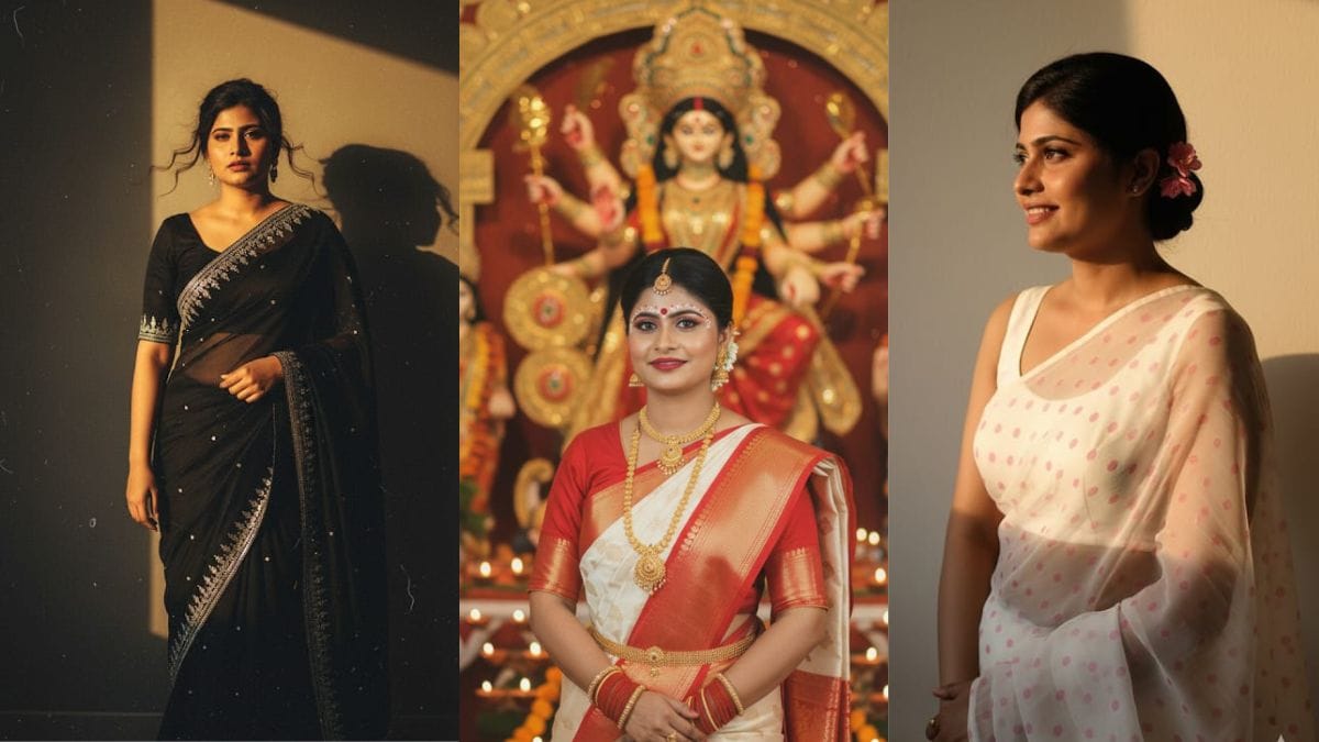Google Gemini Nano Banana AI trend: Check prompts to create a perfect Durga Puja viral saree look for Instagram and Facebook