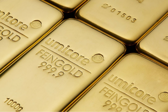 当炼油厂将黄金出售给Rally的现金时，Umicore的股票跳高