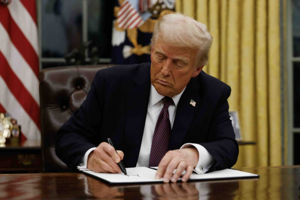 Trump Signs Executive Orders Jan. 2025 Getty