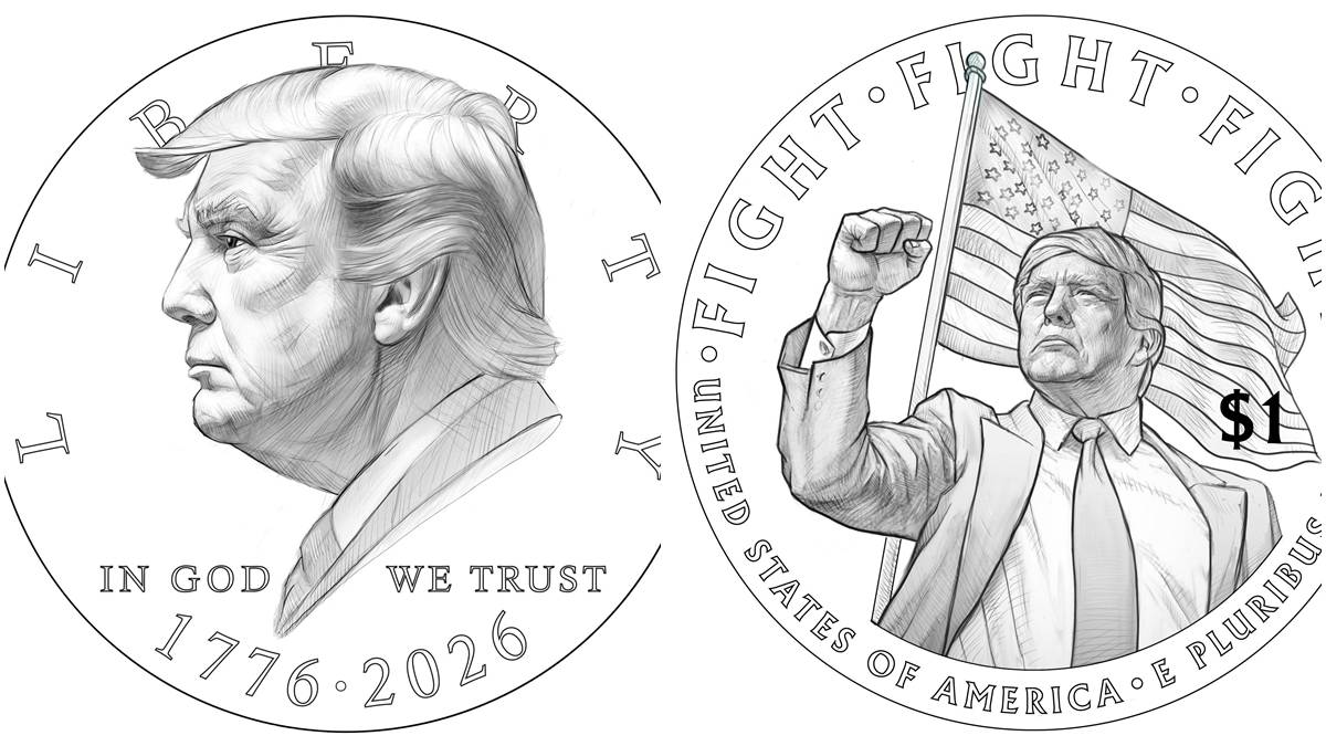 $1 Trump coin draft design