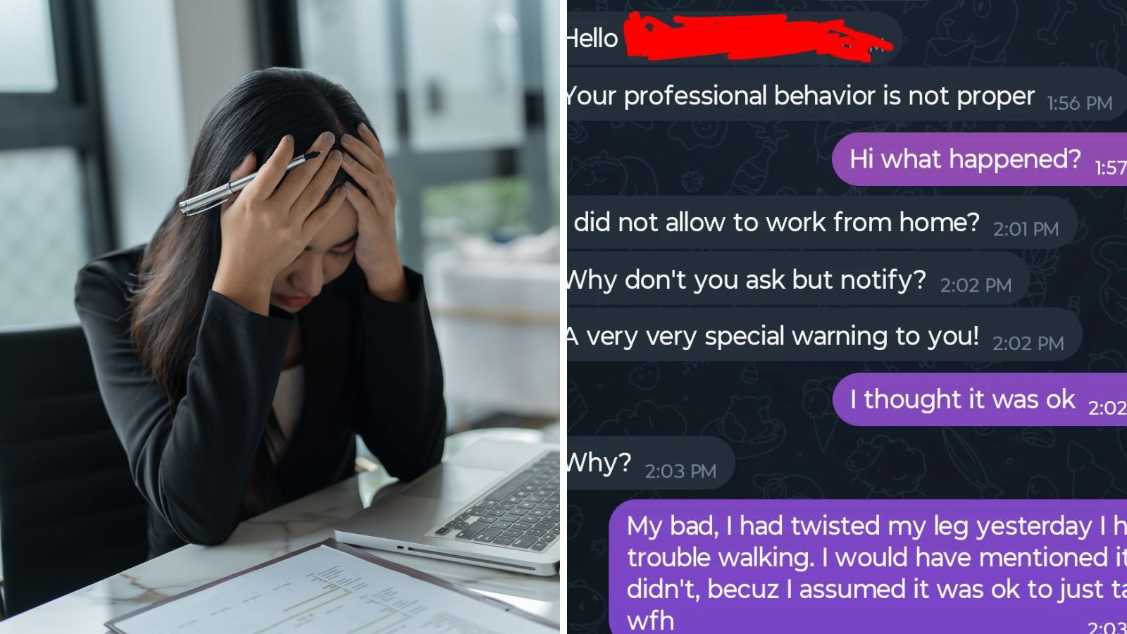 Employee Shares Viral Chat After WFH Warning