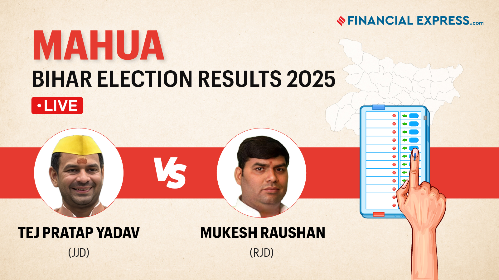 Tej Pratap Yadav Bihar Elections 2025 Vote Counting LIVE Updates: Mahua has long been an RJD stronghold, making this one of the most closely watched contests of the election.