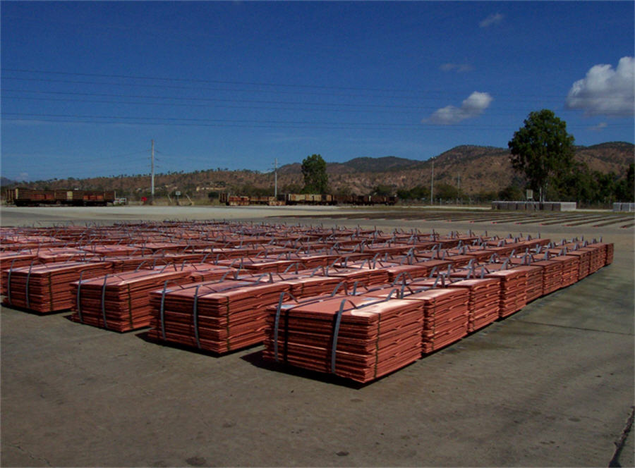 Copper falls from near-record highs on profit-taking and firmer dollar