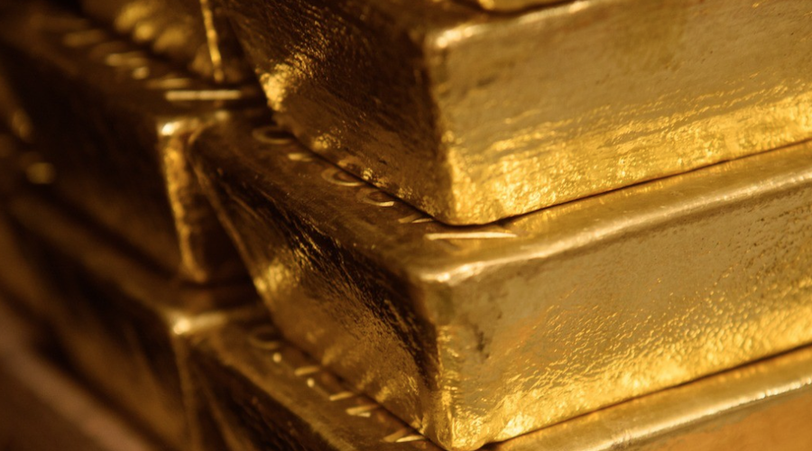 Gold bullion.